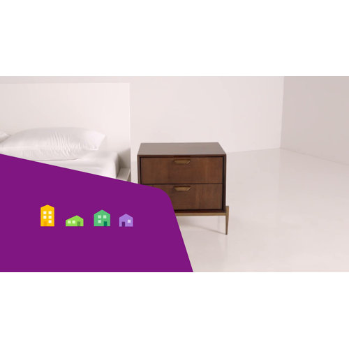 Mercury Row® Gerrity Solid + Manufactured Wood Nightstand & Reviews